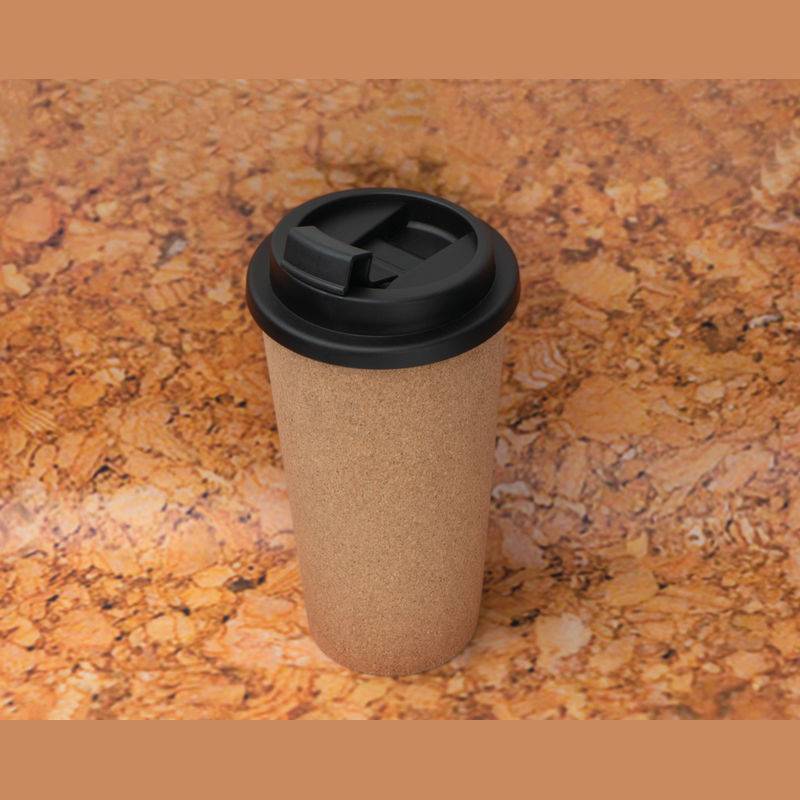 Pohár na pití s ??korkovým povrchem, hnědá béžová Pohár na pití s ??korkovým povrchem, hnědá béžová