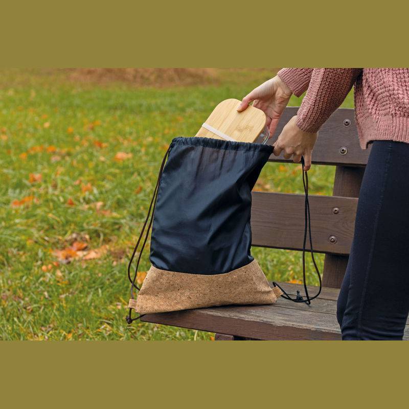 Vrecúško na telocvik s korkovým dnom, čierna Vrecúško na telocvik s korkovým dnom, čierna