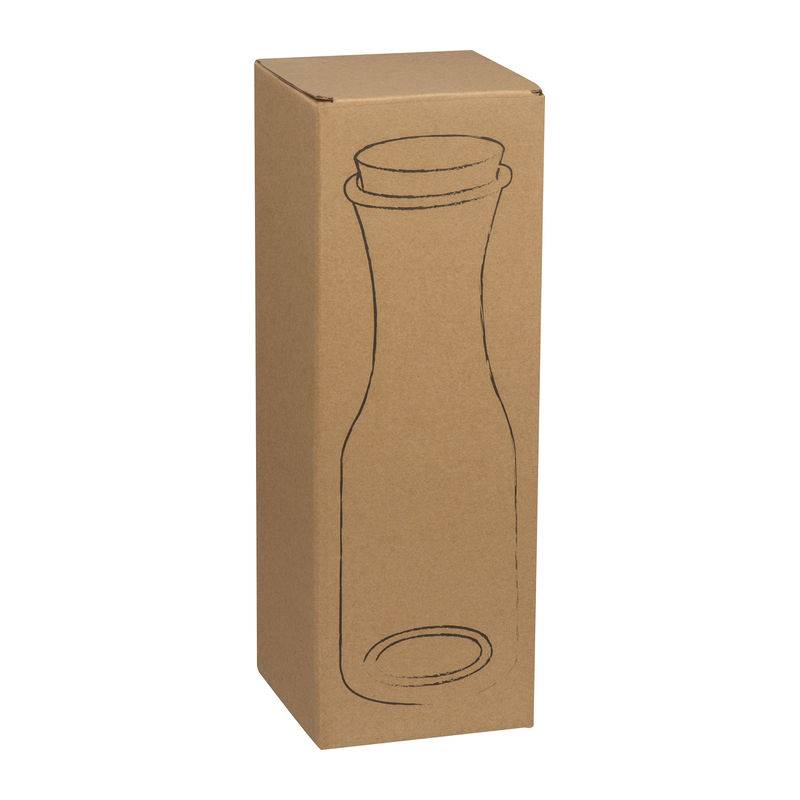 Skleněná láhev s korkovým víkem 1L, hnědá - transparentní Skleněná láhev s korkovým víkem 1L, hnědá - transparentní