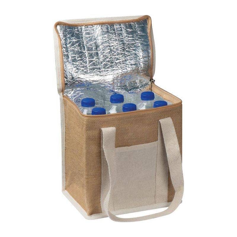 Chladiaca taška z juty, hnedá béžová Chladiaca taška z juty, hnedá béžová