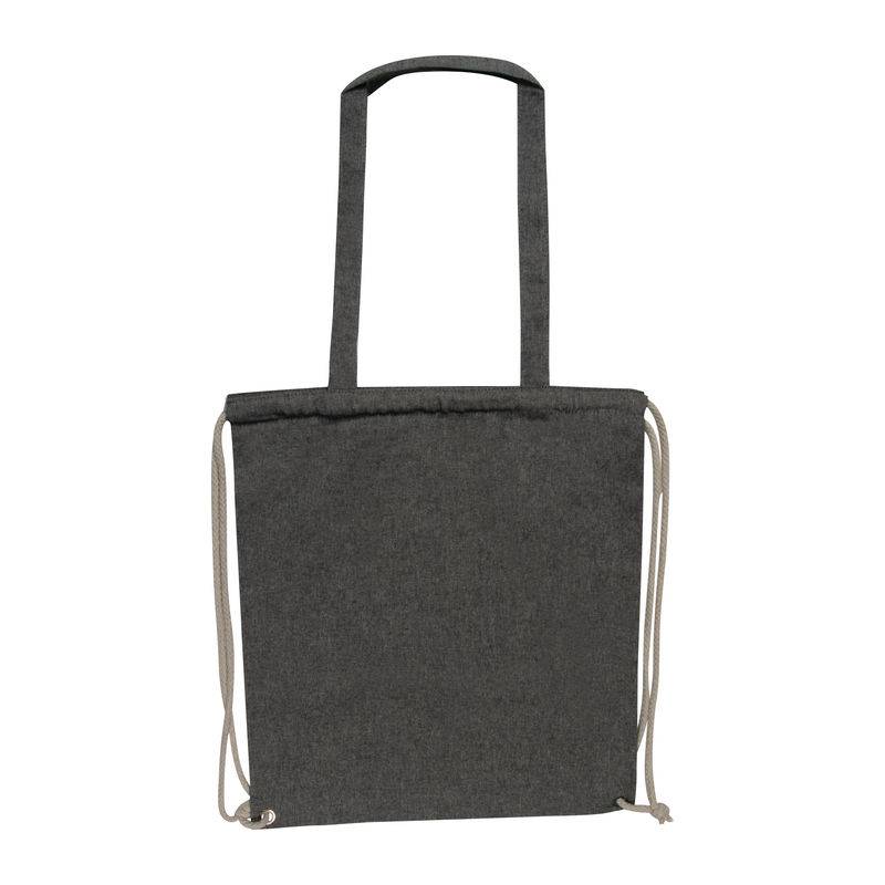 Taška z recyklovanej bavlny, čierna Taška z recyklovanej bavlny, čierna