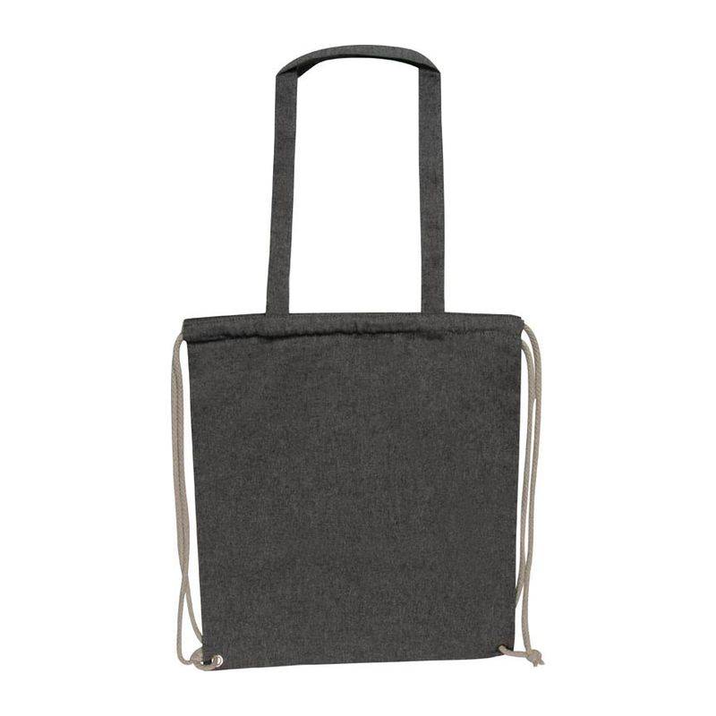 Taška z recyklovanej bavlny, čierna Taška z recyklovanej bavlny, čierna