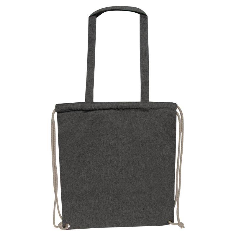 Taška z recyklovanej bavlny, čierna Taška z recyklovanej bavlny, čierna