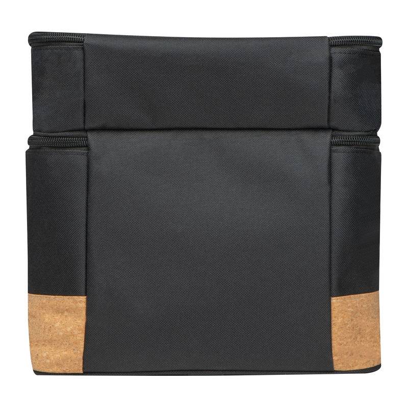 Chladiaca taška RPET s extra priehradkou a korkový, čierna Chladiaca taška RPET s extra priehradkou a korkový, čierna