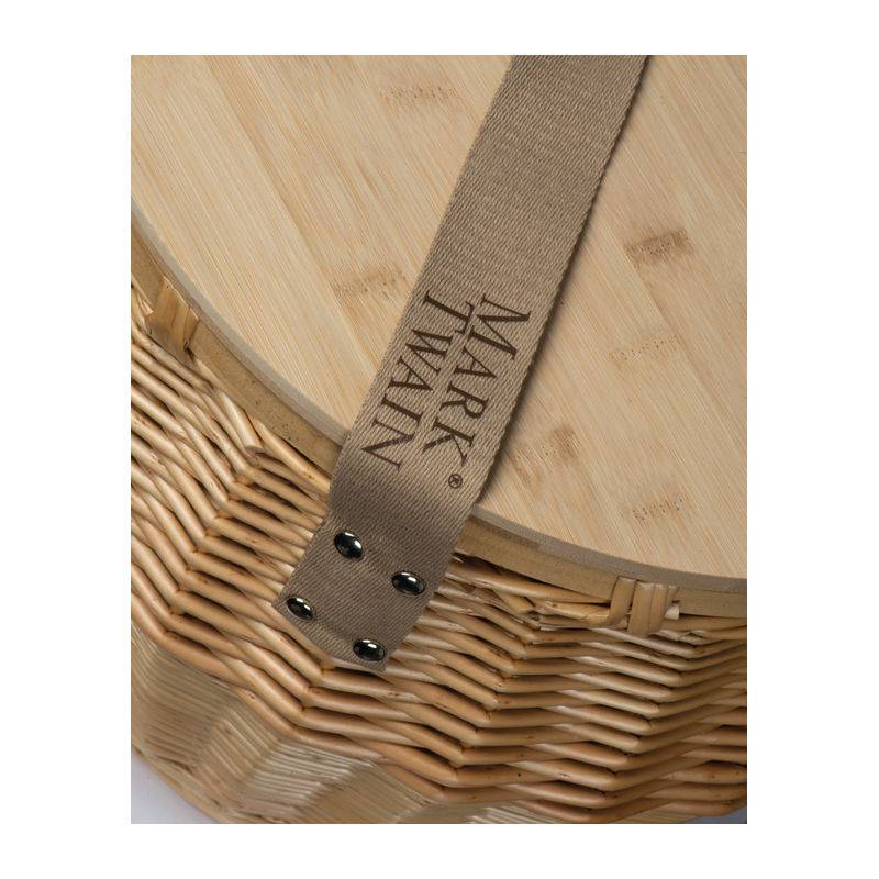 Ratanový piknikový kôš Mark Twain, hnedá béžová Ratanový piknikový kôš Mark Twain, hnedá béžová