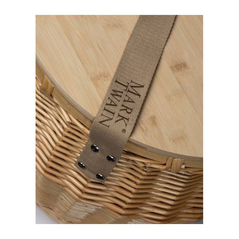 Ratanový piknikový kôš Mark Twain, hnedá béžová Ratanový piknikový kôš Mark Twain, hnedá béžová