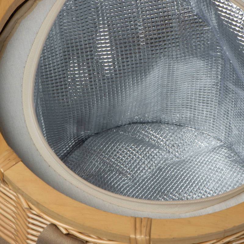 Ratanový piknikový kôš Mark Twain, hnedá béžová Ratanový piknikový kôš Mark Twain, hnedá béžová