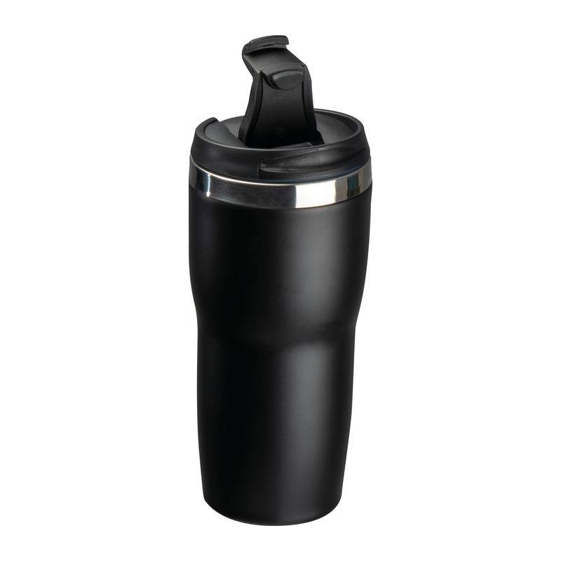 Termohrnek s nerezovým povrchem, 400 ml, černá Termohrnek s nerezovým povrchem, 400 ml, černá