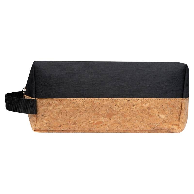 Kosmetická taštička s korkovým dnem, černá Kosmetická taštička s korkovým dnem, černá