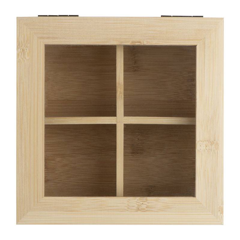 Bambusová krabička na čaj, hnedá béžová Bambusová krabička na čaj, hnedá béžová