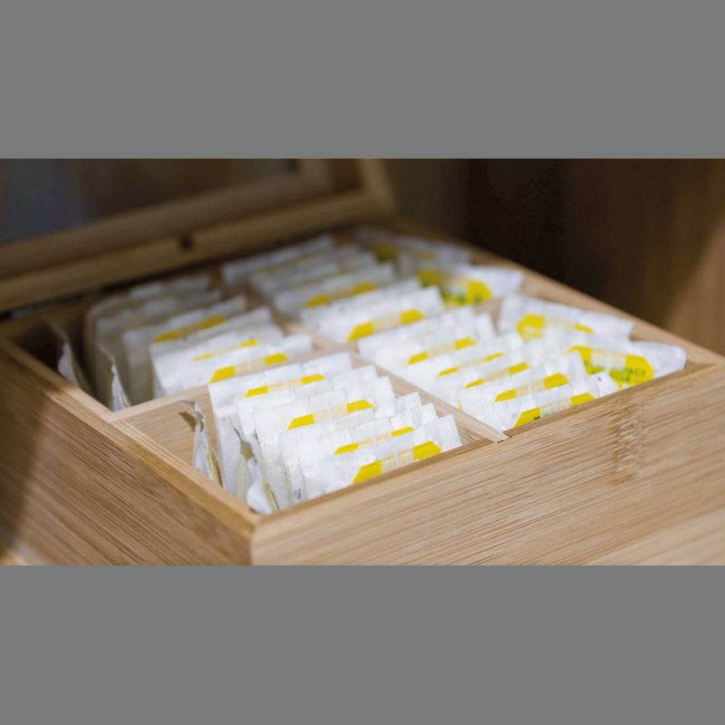 Bambusová krabička na čaj, hnedá béžová Bambusová krabička na čaj, hnedá béžová