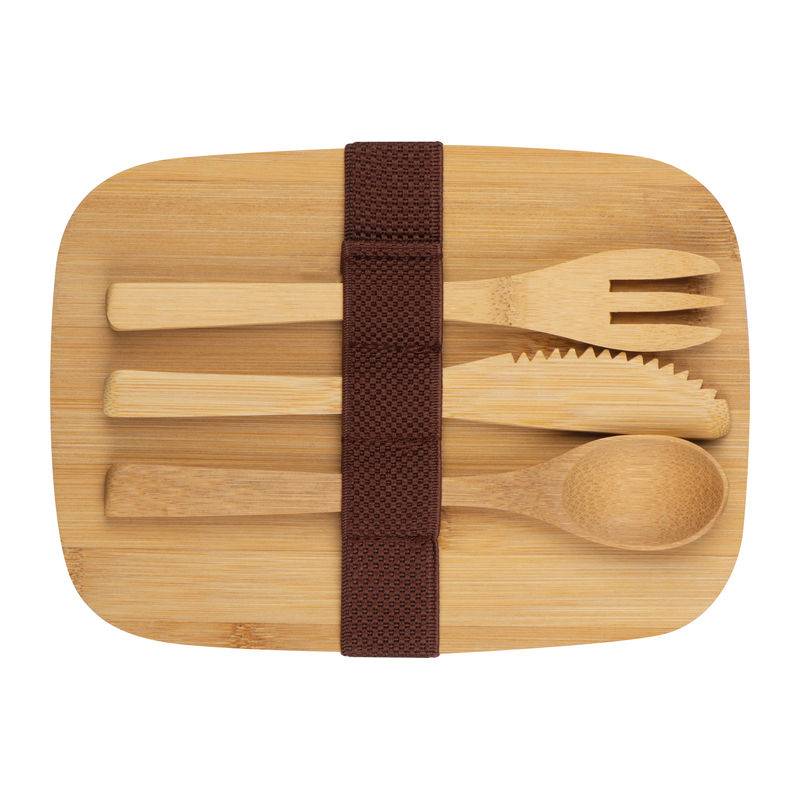 Bambusový obedár, hnedá béžová Bambusový obedár, hnedá béžová