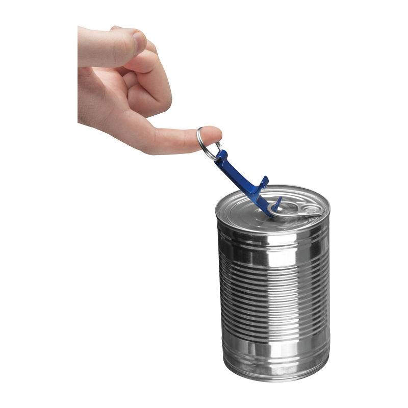 Otvárač fliaš a držiak na mobil s kľúčenkou, modrá Otvárač fliaš a držiak na mobil s kľúčenkou, modrá