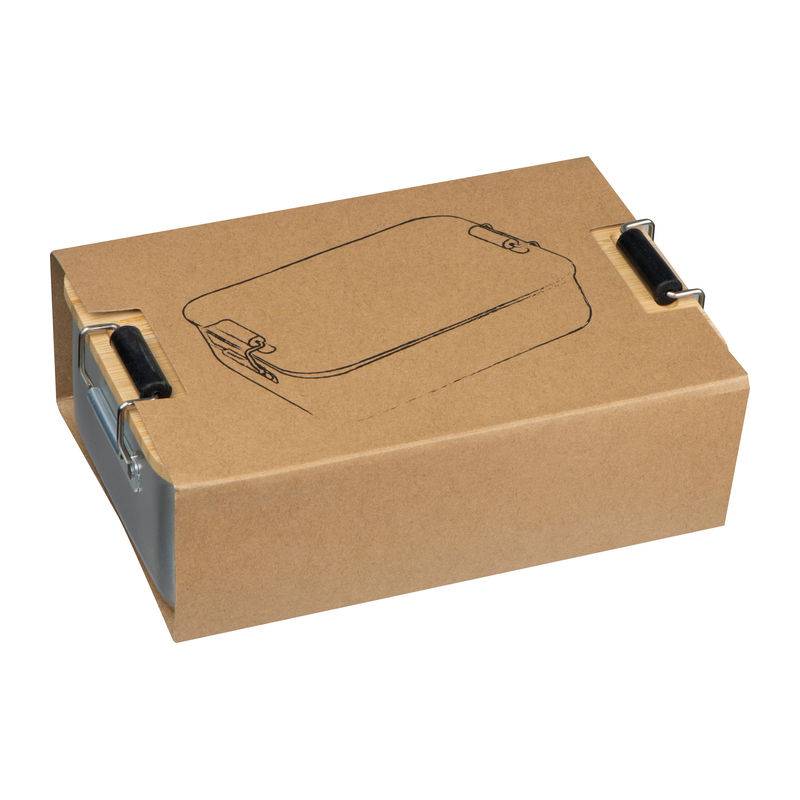 Obedár z nerezu s bambusovým vekom, sivá Obedár z nerezu s bambusovým vekom, sivá