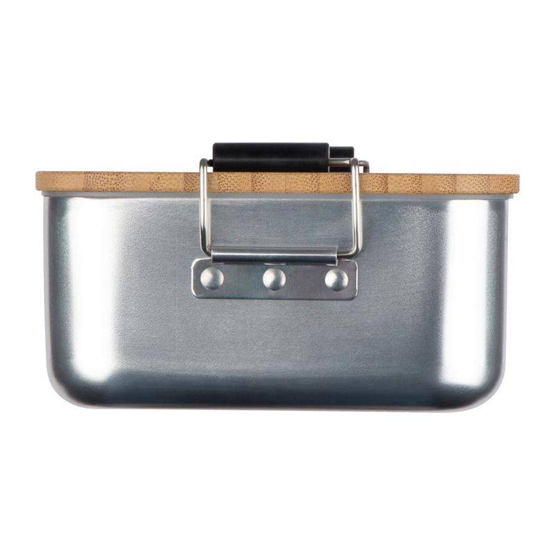 Obedár z nerezu s bambusovým vekom, sivá Obedár z nerezu s bambusovým vekom, sivá