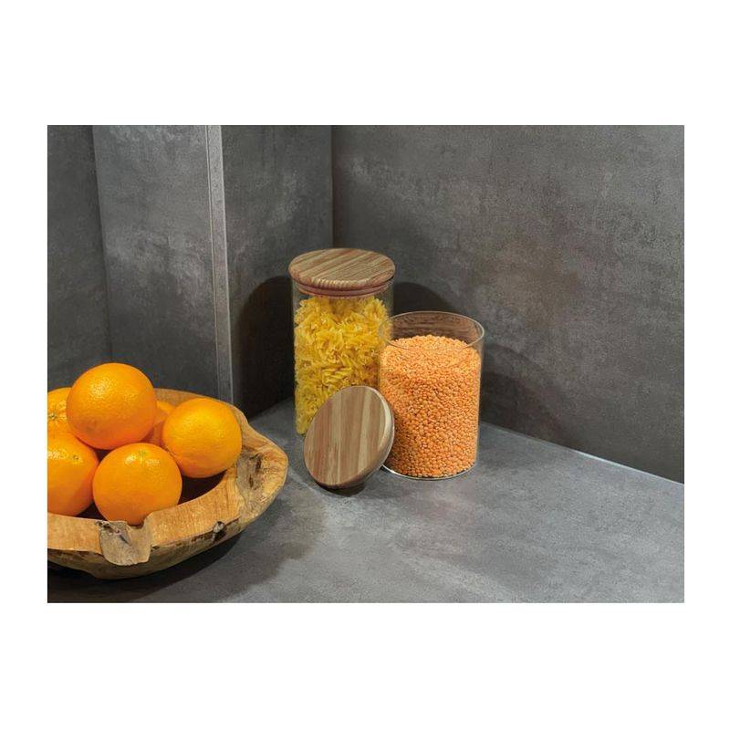 Skladovací dóza z borosilikátového skla s víčkem, 1000ml, vícebarevná Skladovací dóza z borosilikátového skla s víčkem, 1000ml, vícebarevná