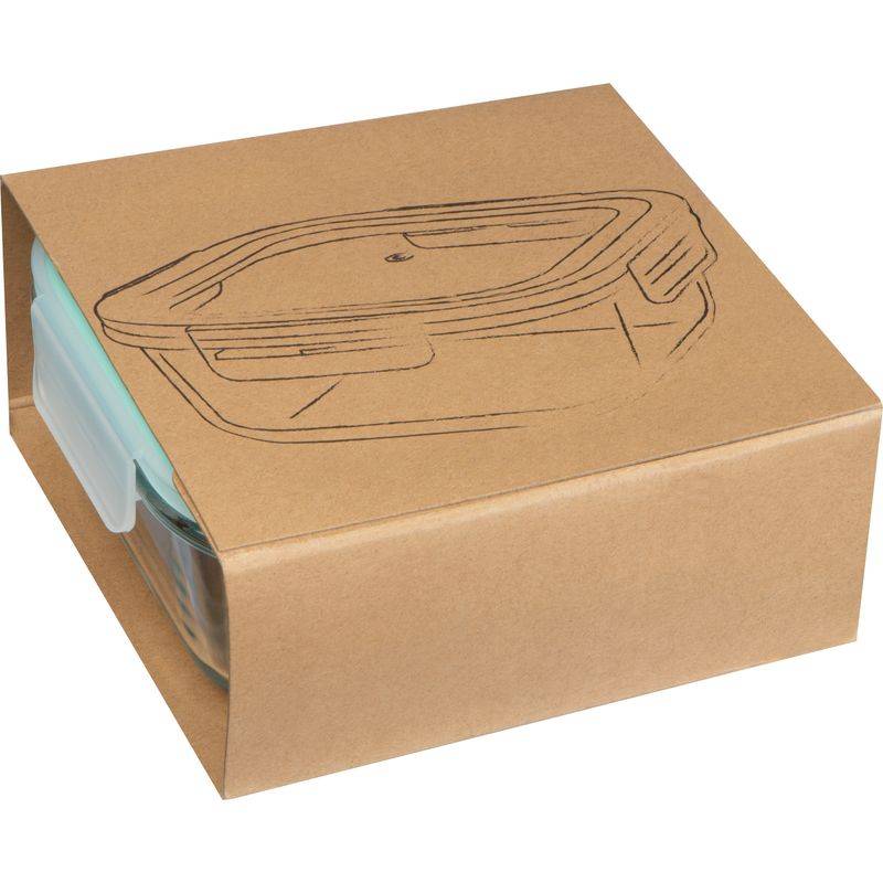 Sklenený obedár s uzamykateľným vekom, viacfarebná Sklenený obedár s uzamykateľným vekom, viacfarebná