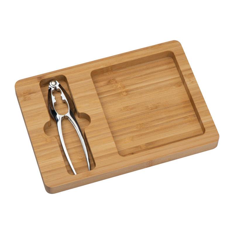 Luskáčik s bambusovým tanierom, hnedá béžová Luskáčik s bambusovým tanierom, hnedá béžová