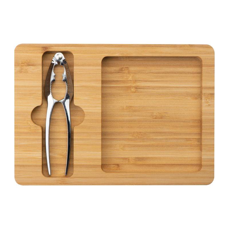 Luskáčik s bambusovým tanierom, hnedá béžová Luskáčik s bambusovým tanierom, hnedá béžová