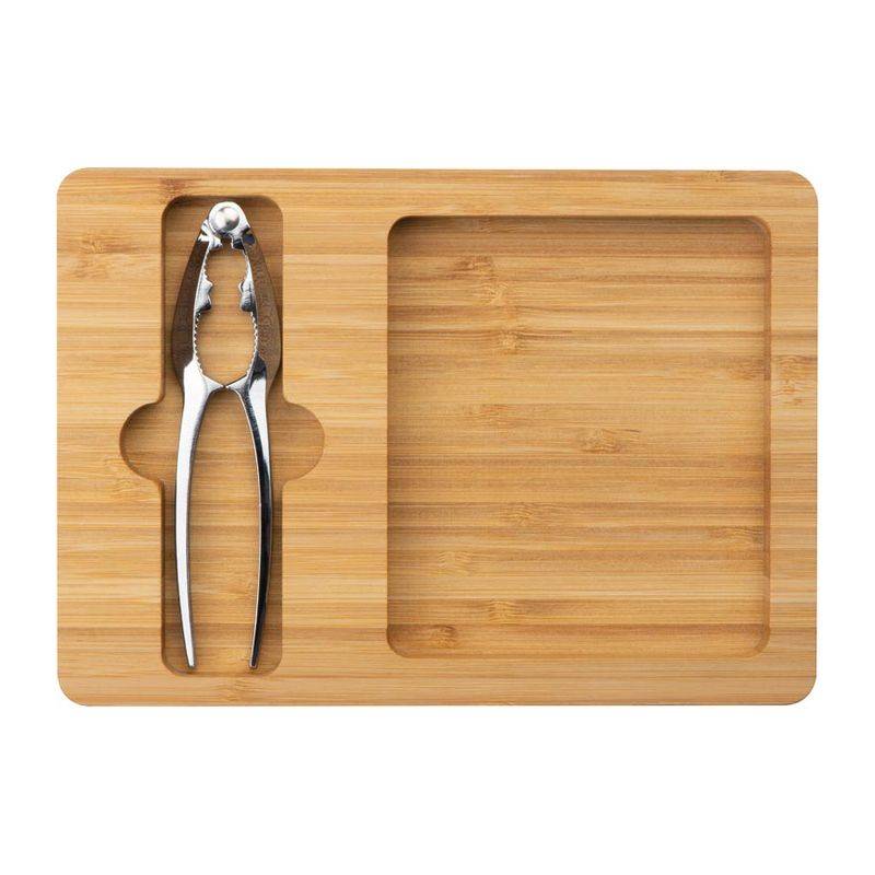 Luskáčik s bambusovým tanierom, hnedá béžová Luskáčik s bambusovým tanierom, hnedá béžová