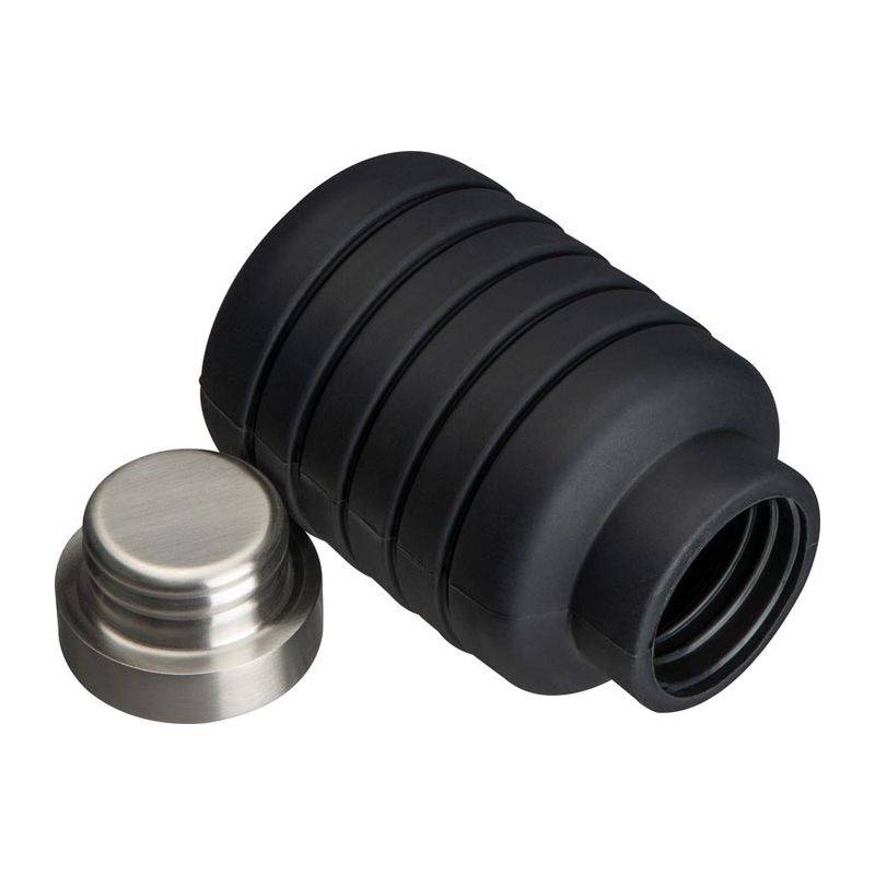 Rozťahovacia silikónová fľaša, 500ml, čierna Rozťahovacia silikónová fľaša, 500ml, čierna