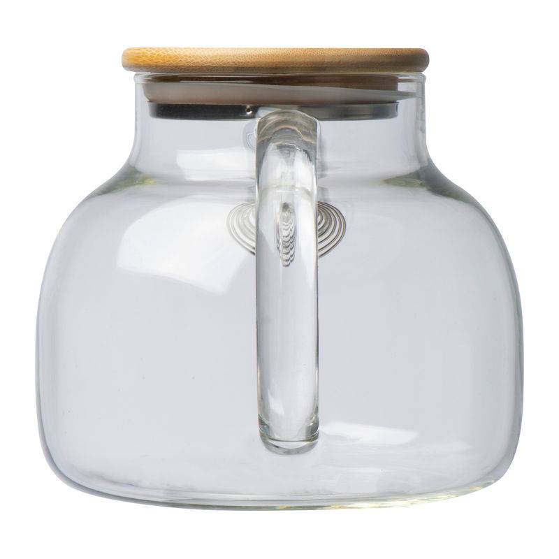 Sklenený džbán s bambusovým viečkom, 1 000 ml, viacfarebná Sklenený džbán s bambusovým viečkom, 1 000 ml, viacfarebná
