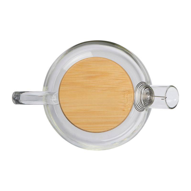 Sklenený džbán s bambusovým viečkom, 1 000 ml, viacfarebná Sklenený džbán s bambusovým viečkom, 1 000 ml, viacfarebná