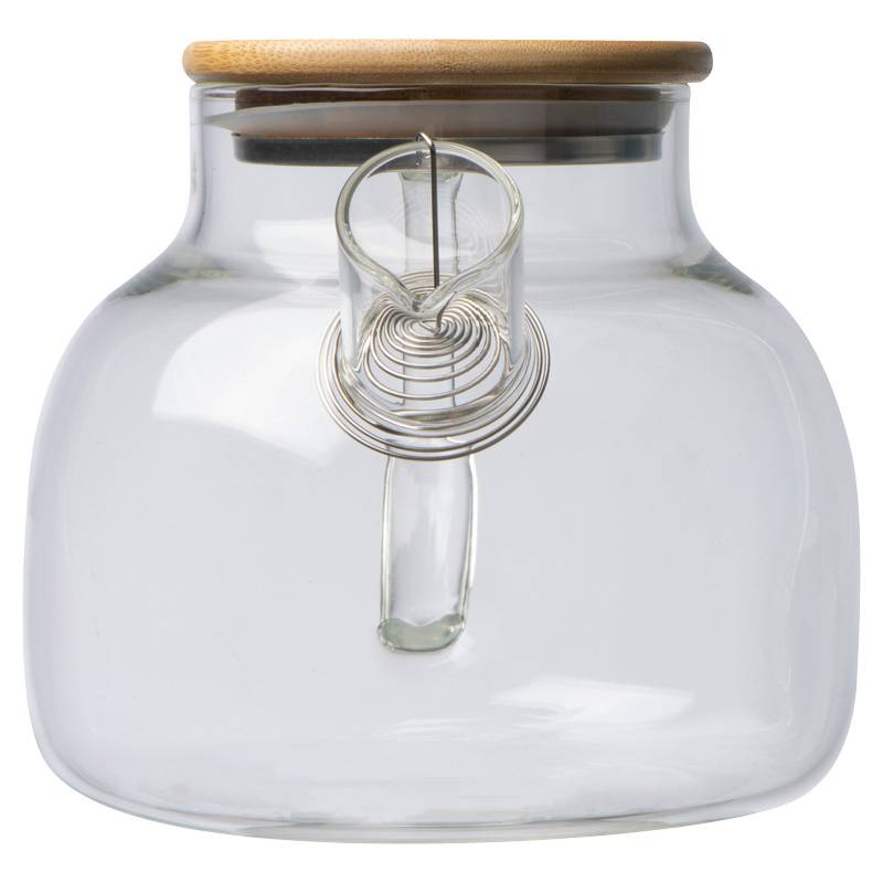 Sklenený džbán s bambusovým viečkom, 1 000 ml, viacfarebná Sklenený džbán s bambusovým viečkom, 1 000 ml, viacfarebná