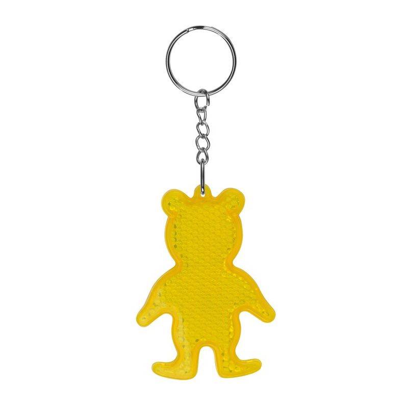 Reflexní klíčenka ve tvaru medvěda, žlutá Reflexní klíčenka ve tvaru medvěda, žlutá