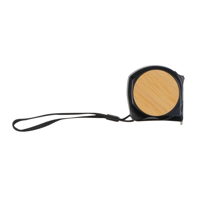 Svinovací metr s bambusovou aplikací, černá Svinovací metr s bambusovou aplikací, černá