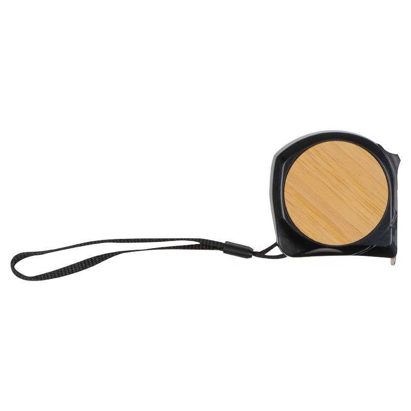 Svinovací metr s bambusovou aplikací, černá Svinovací metr s bambusovou aplikací, černá