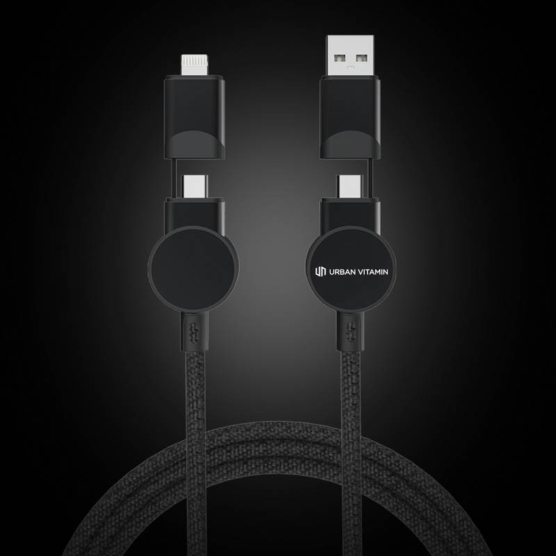 Nabíjecí kabel 6 v 1 Oakland 1,2m 60W, černá Nabíjecí kabel 6 v 1 Oakland 1,2m 60W, černá