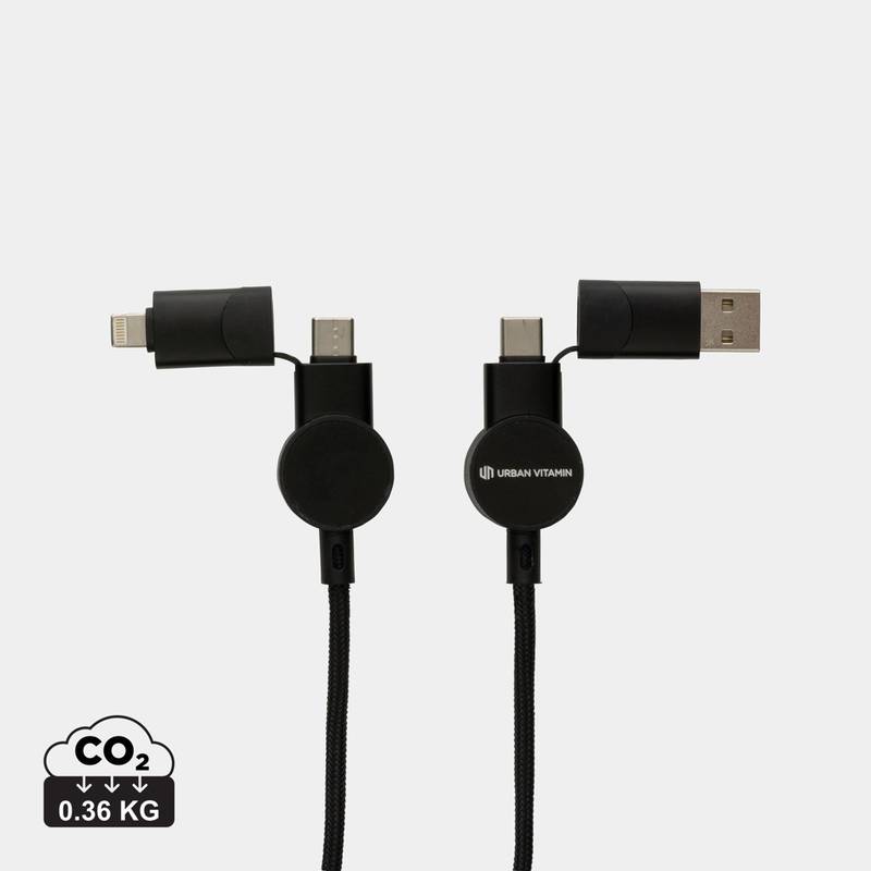 Nabíjecí kabel 6 v 1 Oakland 1,2m 60W, černá Nabíjecí kabel 6 v 1 Oakland 1,2m 60W, černá