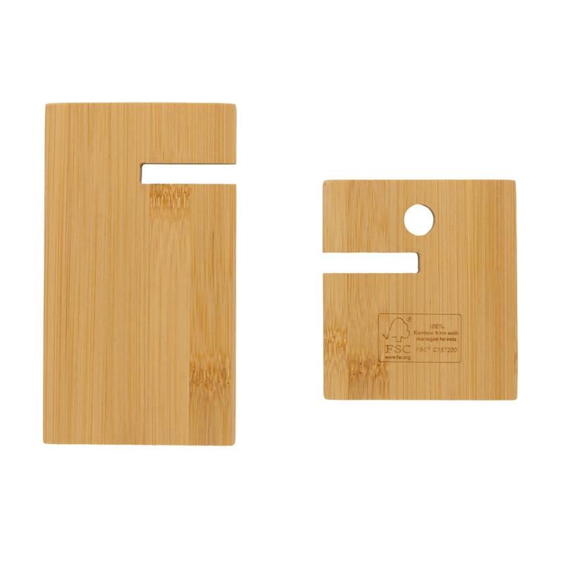 Stojánek na telefon z FSC® bambusu v FSC® krabičce, hnědá Stojánek na telefon z FSC® bambusu v FSC® krabičce, hnědá