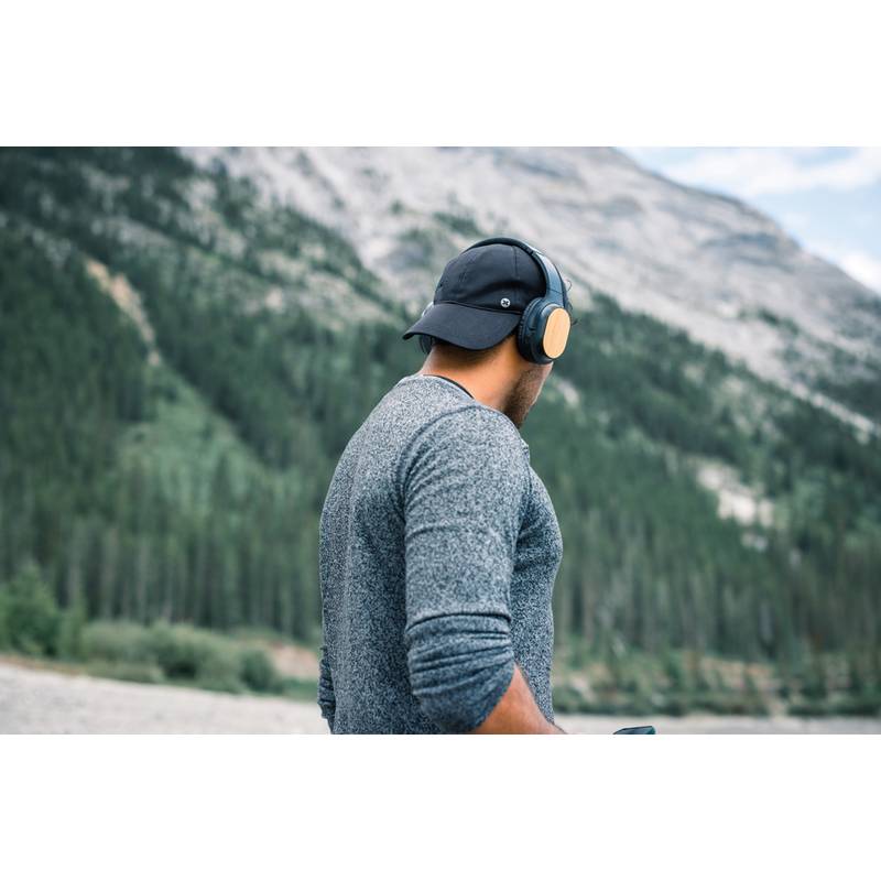 Bezdrôtové slúchadlá Elite z FSC® bambusu a RCS recykl. ABS, čierna Bezdrôtové slúchadlá Elite z FSC® bambusu a RCS recykl. ABS, čierna