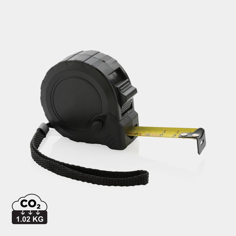 Zvinovací meter 5m/19mm so stop funkciou z RCS rec. plastu, čierna Zvinovací meter 5m/19mm so stop funkciou z RCS rec. plastu, čierna