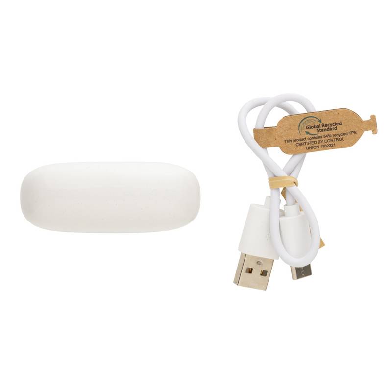 TWS slúchadlá Liberty Pro z RCS recykl. plastu, biela TWS slúchadlá Liberty Pro z RCS recykl. plastu, biela