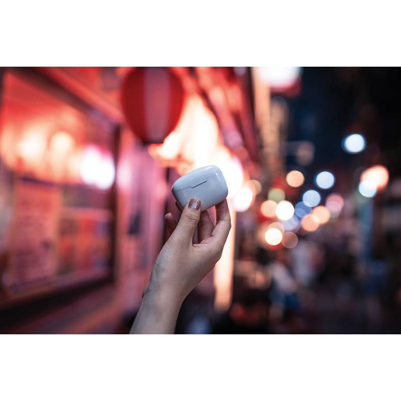 TWS slúchadlá Liberty Pro z RCS recykl. plastu, biela TWS slúchadlá Liberty Pro z RCS recykl. plastu, biela