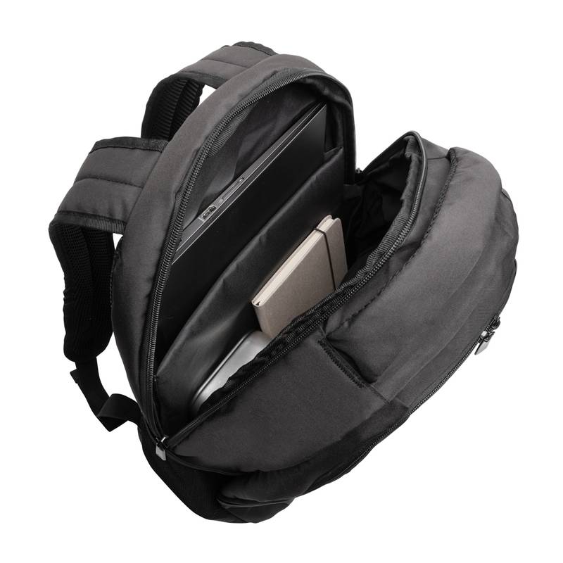 Batoh na notebook Boardroom Impact z RPET AWARE™, černá Batoh na notebook Boardroom Impact z RPET AWARE™, černá