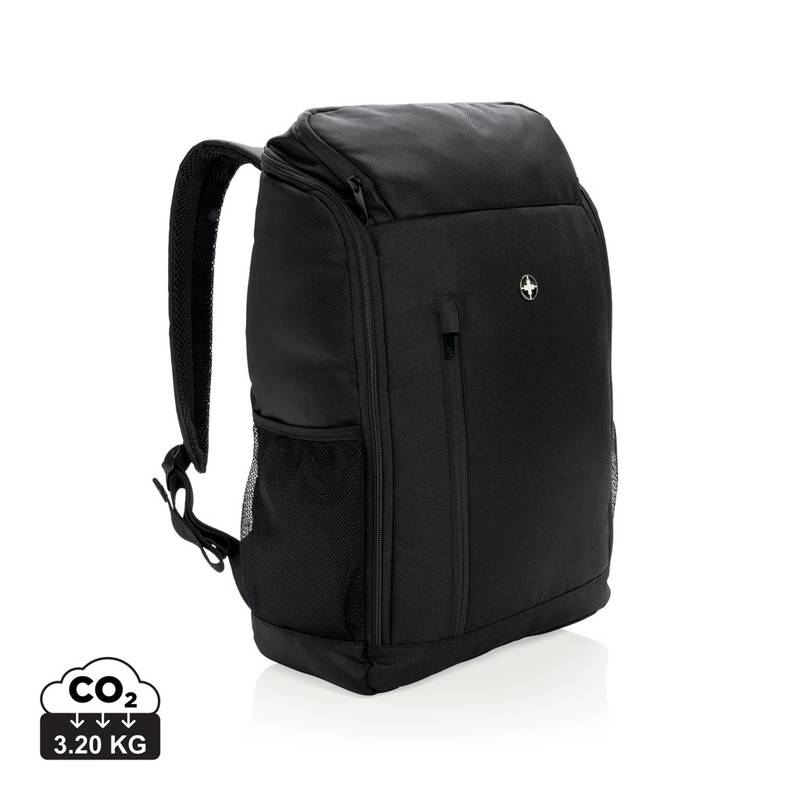 Easy access batoh na 15" notebook Swiss Peak z RPET AWARE™, čierna Easy access batoh na 15" notebook Swiss Peak z RPET AWARE™, čierna