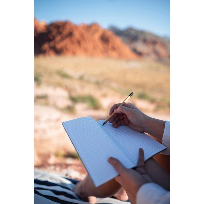 Nekonečná tužka s gumou z FSC® bambusu, hnědá Nekonečná tužka s gumou z FSC® bambusu, hnědá