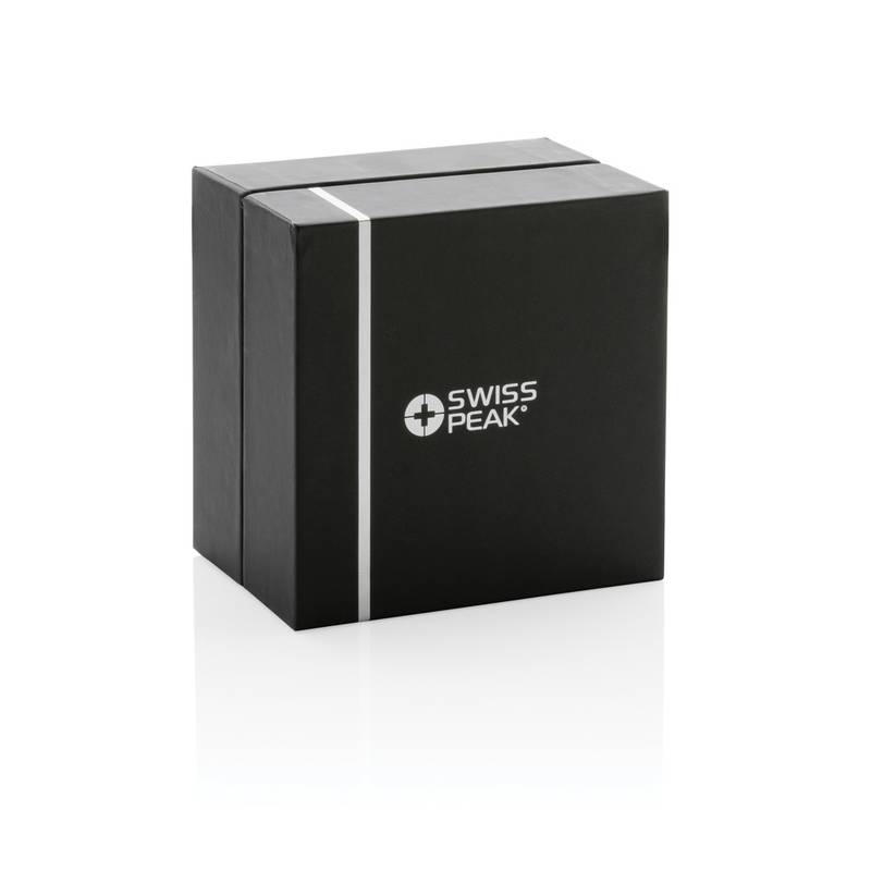 Chytré hodinky Swiss Peak z RCS recykl. TPU, černá Chytré hodinky Swiss Peak z RCS recykl. TPU, černá