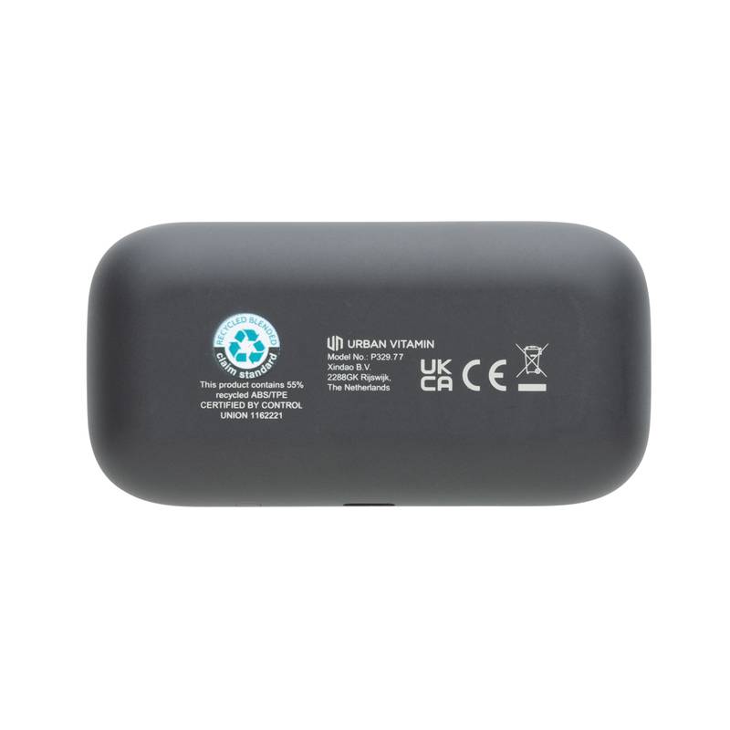 TWS slúchadlá Urban Vitamin Pacifica z RCS rec. plastu, sivá TWS slúchadlá Urban Vitamin Pacifica z RCS rec. plastu, sivá
