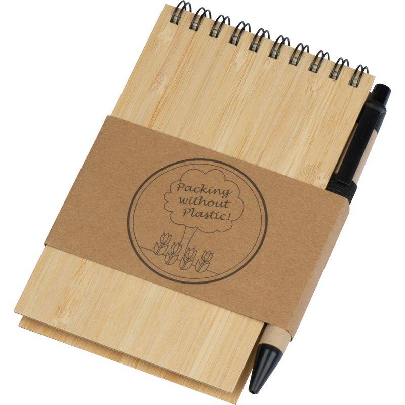 Bambusový poznámkový blok, hnedá béžová Bambusový poznámkový blok, hnedá béžová