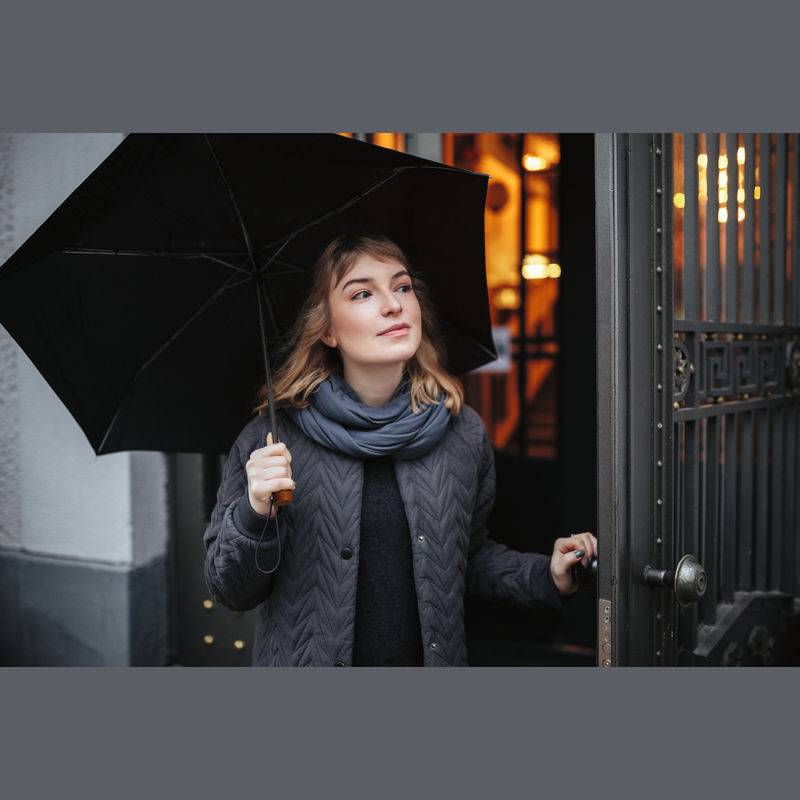 RPET deštník, černá RPET deštník, černá