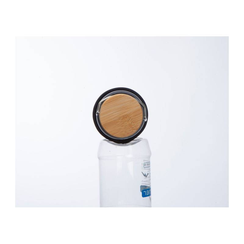 Skleněná láhev s neoprenovým krytem, ??600 ml, černá Skleněná láhev s neoprenovým krytem, ??600 ml, černá