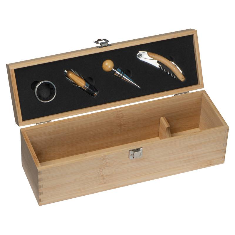 Dřevěná krabice na víno, hnědá béžová Dřevěná krabice na víno, hnědá béžová