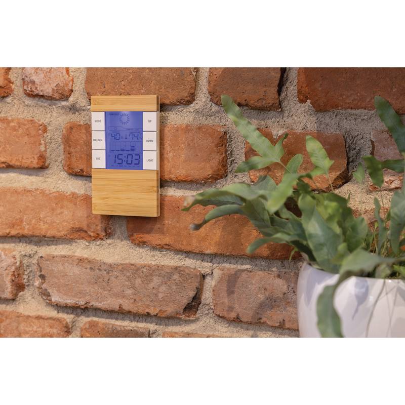 Meteostanice Utah z RCS rec. plastu a FSC® bambusu, hnědá Meteostanice Utah z RCS rec. plastu a FSC® bambusu, hnědá