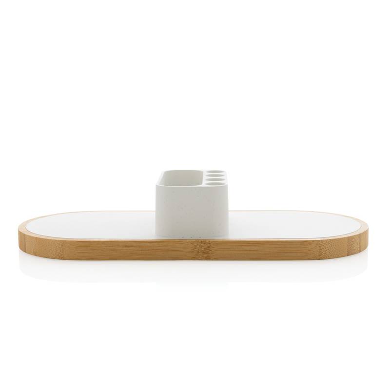 Bezdrôtová nabíjačka Ontario 10W z RCS rec. plastu a FSC®, biela Bezdrôtová nabíjačka Ontario 10W z RCS rec. plastu a FSC®, biela