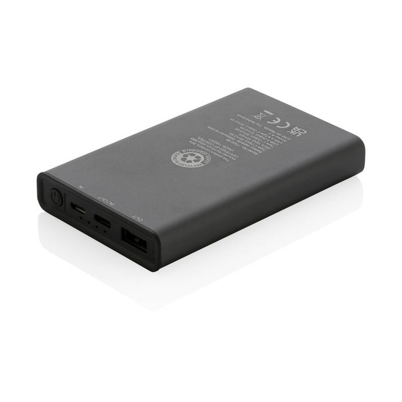 Powerbanka Terra 5 000mAh z RCS rec. hliníka a ABS, sivá Powerbanka Terra 5 000mAh z RCS rec. hliníka a ABS, sivá
